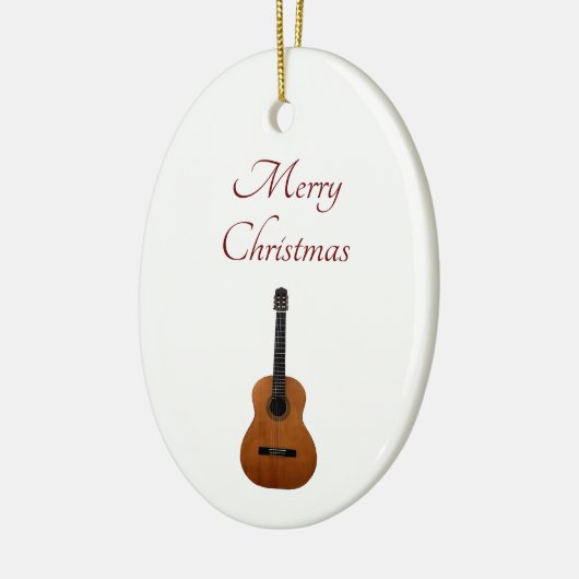 Musical Guitar Kerstmis Keramisch Ornament (Links)