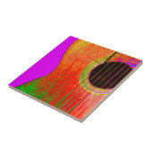 Musical Guitar Red en Paars Abstract Tegeltje (Zijkant)
