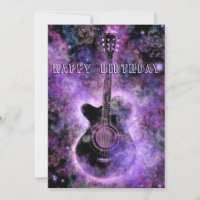 Musical Guitar Verjaardag Kaart