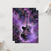 Musical Guitar Verjaardag Kaart (Voorkant / Achterkant in situ)