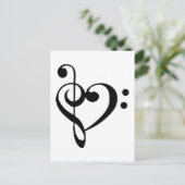 Musical Heart Briefkaart (Staand voorkant)