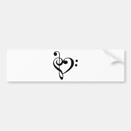 Musical Heart Bumpersticker (Voorkant)