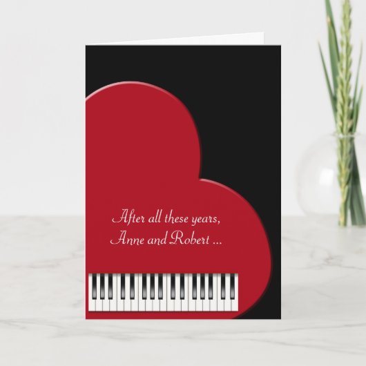 Musical Heart Jubileum Kaart (Voorkant)