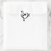 Musical Heart Ronde Sticker (Tas)