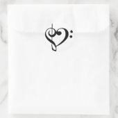 Musical Heart Ronde Sticker (Tas)