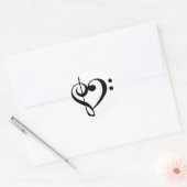 Musical Heart Ronde Sticker (Envelop)