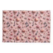 Musical Hearts Valentines Pattern Kussensloop (Achterkant)