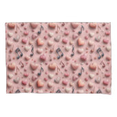 Musical Hearts Valentines Pattern Kussensloop (Voorkant)