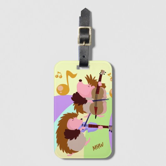 Musical Hedegs aangepast monogram Bagagelabel (Voorkant (verticaal))