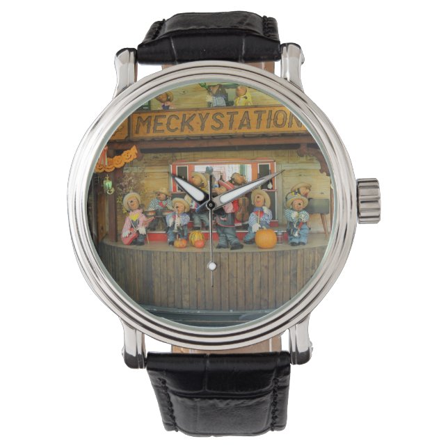 Musical Hedégs Cowboy Band Horloge (Voorkant)