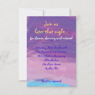 MUSICAL HEMSA Bar Bat Mitzvah Party Card Kaart