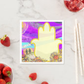 Musical Hemsa Bar Bat Mitzvah Table Seating Number Servet (Insitu)