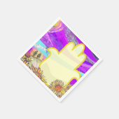 Musical Hemsa Bar Bat Mitzvah Table Seating Number Servet (Hoek)