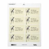 Musical  Hummingbird Heart Labels (Full Sheet)