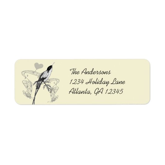 Musical  Hummingbird Heart Labels (Voorkant)
