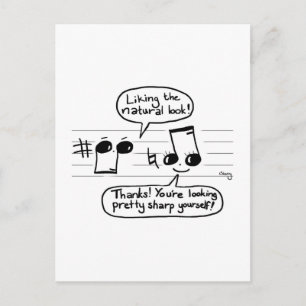 Musical Humor Cartoon Briefkaart