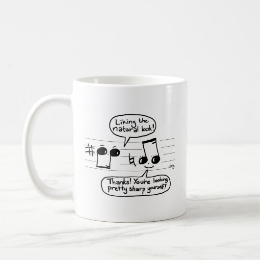 Musical Humor Cartoon Koffiemok (Links)