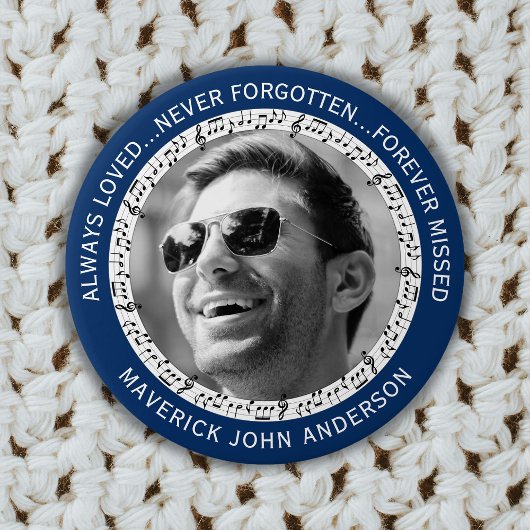 Musical in Loving Memory | Foto Memorial Ronde Button 7,6 Cm