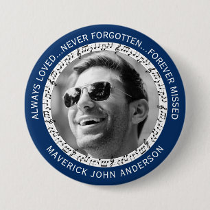 Musical in Loving Memory   Foto Memorial Ronde Button 7,6 Cm