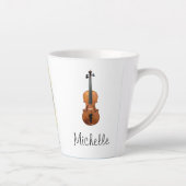 Musical Instrument Cute Violin Latte Mok (Rechts)