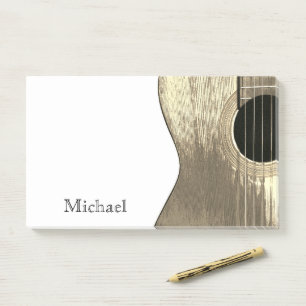 Musical Instrument Guitar Beige Abstract Post-it® Notes