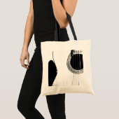 Musical Instrument Guitar Black White Tote Bag (Voorkant (product))
