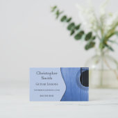 Musical Instrument Guitar Lessons Blue Visitekaartje (Staand voorkant)