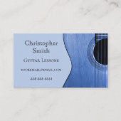 Musical Instrument Guitar Lessons Blue Visitekaartje (Voorkant)