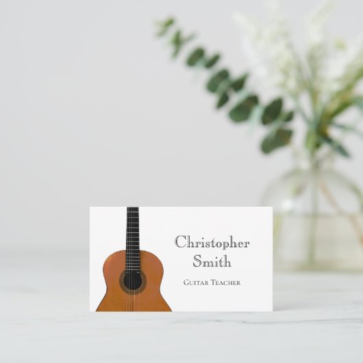 Musical Instrument Guitar Lessons Visitekaartje (Staand voorkant)