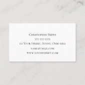 Musical Instrument Guitar Lessons Visitekaartje (Achterkant)