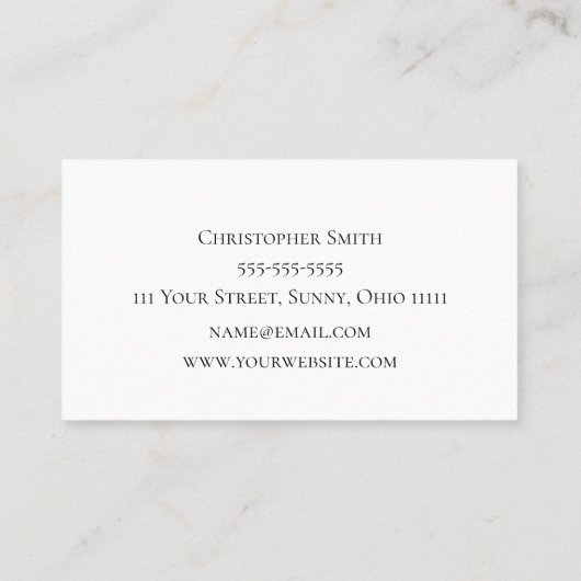 Musical Instrument Guitar Lessons Visitekaartje (Achterkant)