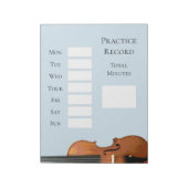 Musical Instrument Lessons Violin Blue Notitieblok (Linkerzijde)