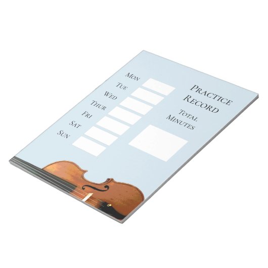 Musical Instrument Lessons Violin Blue Notitieblok (Schuin)