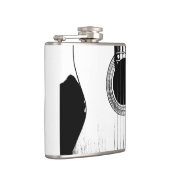 Musical Instrument Modern Guitar Black White Heupfles (Rechts)