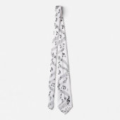  Musical Instrument Notes - Men's Custom Necktie Stropdas (Achterkant)