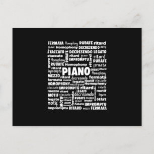 Musical Instrument Piano Player Grand Piano Gift Briefkaart