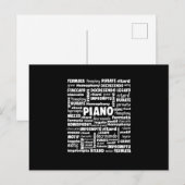 Musical Instrument Piano Player Grand Piano Gift Briefkaart (Voorkant / Achterkant)