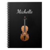 Musical Instrument Violin Black White Notitieboek (Voorkant)