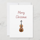 Musical Instrument Violin Merry Christmas   Feestdagenkaart (Voorkant)
