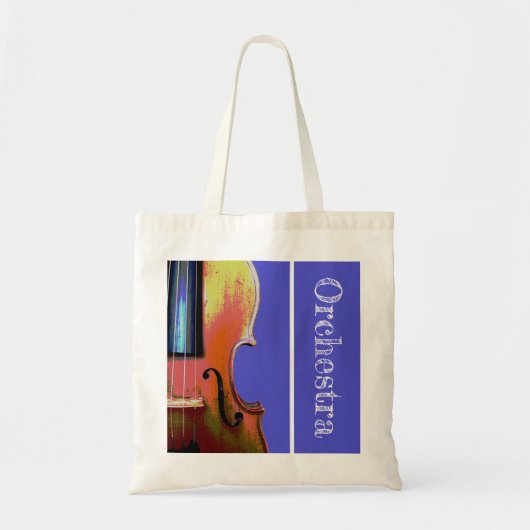 Musical Instrument Violin Orchestra Paars Tote Bag (Voorkant)