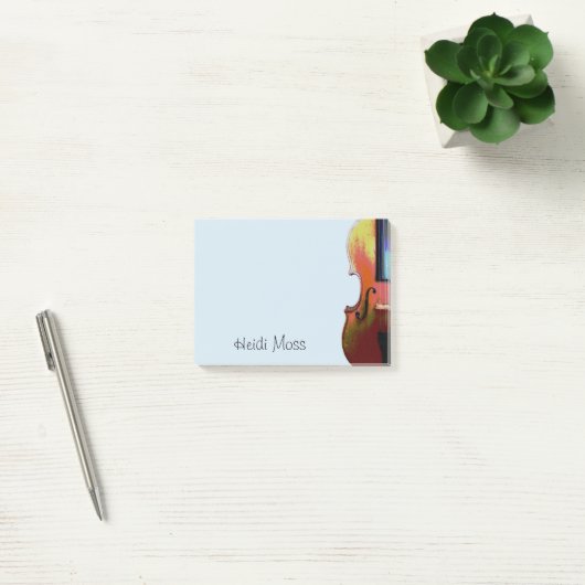 Musical Instrument Violin Personalized Post-it® Notes (Kantoor)