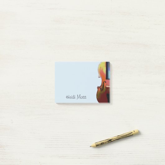 Musical Instrument Violin Personalized Post-it® Notes (Op bureau)