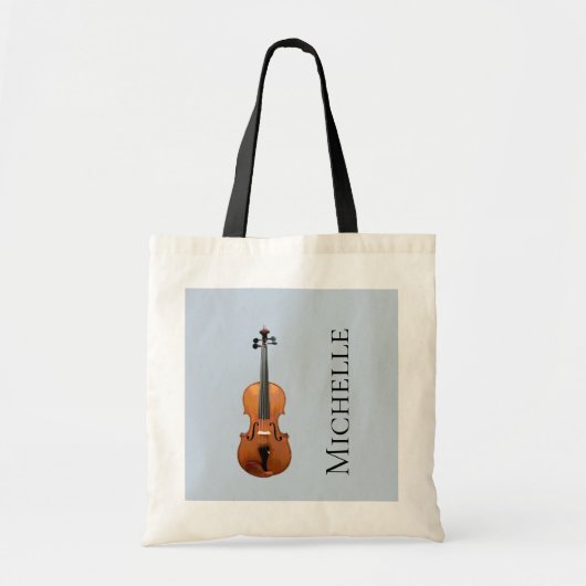 Musical Instrument Violin Personalized Tote Bag (Voorkant)