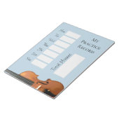Musical Instrument Violin Practice Record Chart Notitieblok (Schuin)