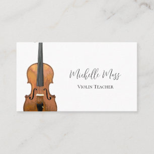 Musical Instrument Violin Teacher QR Code Visitekaartje