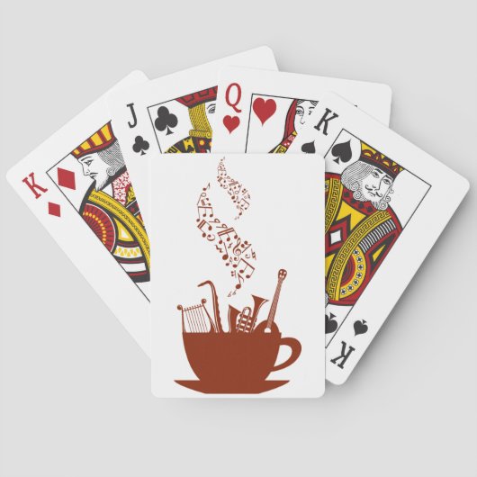 Musical Instruments And Notes Playing Cards Speelkaarten (Achterkant)