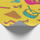 Musical instruments background. musical notes.  cadeaupapier (Hoek)