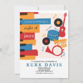 Musical Instruments Birthday Party Invitation Kaart (Voorkant)