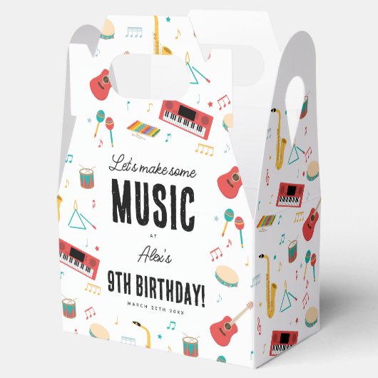 Musical Instruments Music Theme Birthday Party Bedankdoosjes (Geopend)