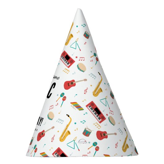 Musical Instruments Music Theme Birthday Party Feesthoedjes (Rechts)
